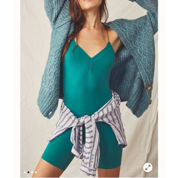 NWT Free People Ruch Hour Bikeshort Onesie - Picture 3 of 5